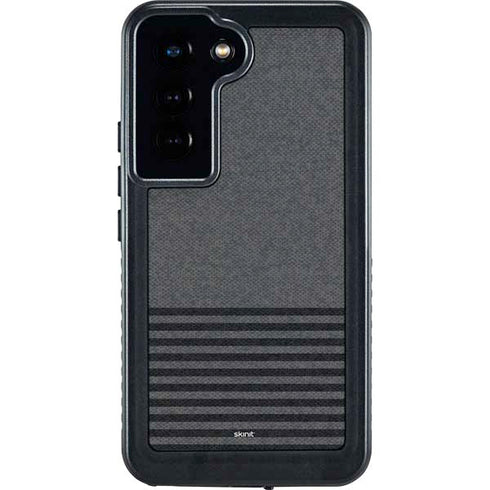 Black and Grey Stripes Galaxy S24 Waterproof Case